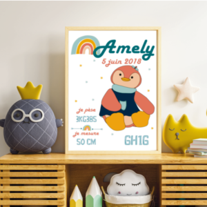 Affiche naissance – Mimi et Tory