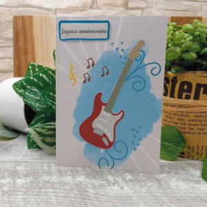 Carte – Anniversaire guitare éléctrique