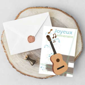 Carte – Anniversaire guitare