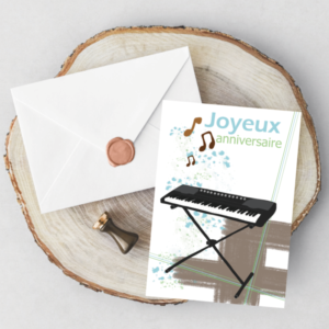 Carte – Anniversaire synthé