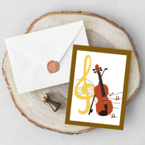 Carte – Anniversaire violon