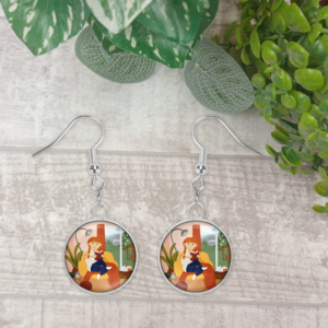 Boucles d’oreille cabochon – Au fil des saisons, printemps