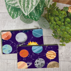 Trousse pour y ranger toutes vos petites affaires sur les planètes