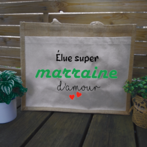 Sac cabas – Elue super marraine de l’amour