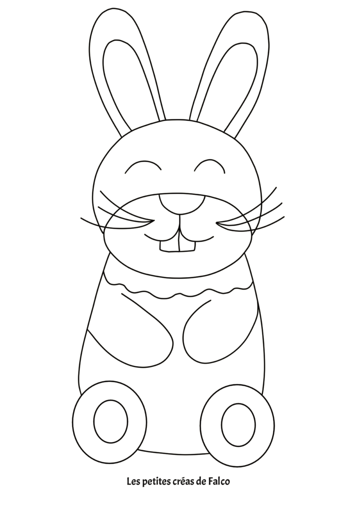 Coloriage d'un lapin de Pâques