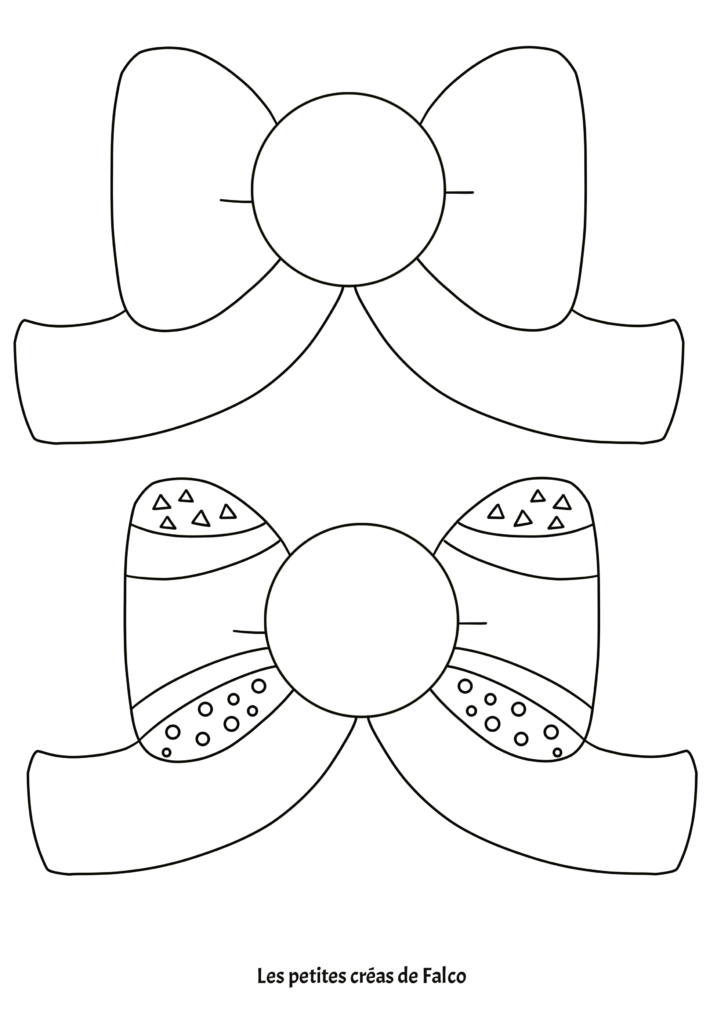 Coloriage pour enfant représentant un nœud