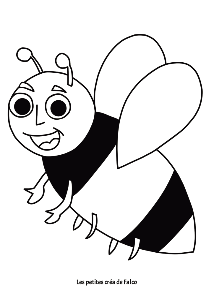 Coloriage d'une abeille