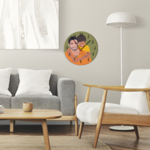 Horloge personnalisée avec illustration