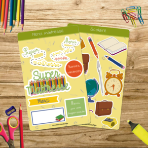 Planche de stickers – Scolaire et professeur