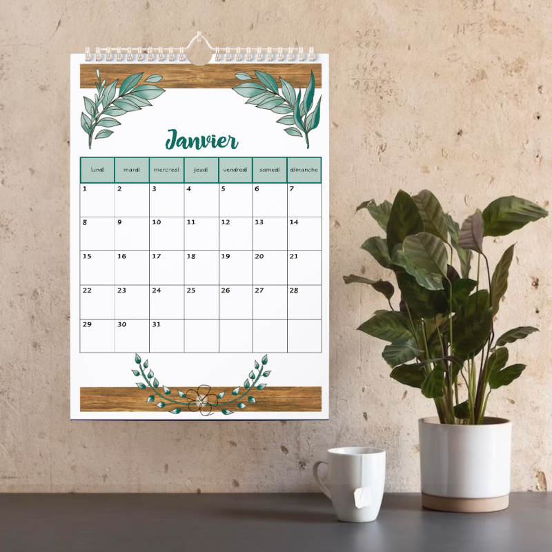 Organiser son planning, gérer ses rendez-vous, se rappeler des anniversaires, ou  ses prochaines vacances… Pour vous accompagner dans cette nouvelle année, rien de mieux que d’avoir sous les yeux de beaux calendriers. Avec ce thème astrale et planète vous aurez la tête dans la végétation toute l'année