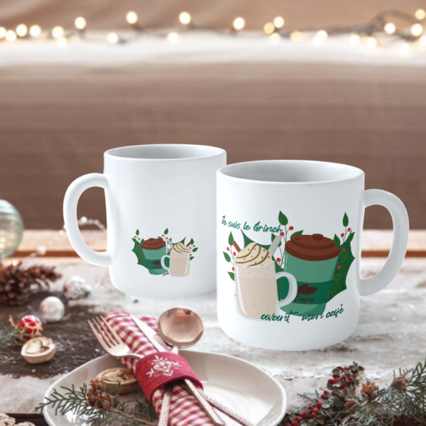 Plongez dans la saison hivernale avec notre mug d'hiver "Éveil Grincheux".