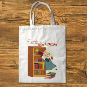 Tote bag – Le sac de la bibliothèque – mouton